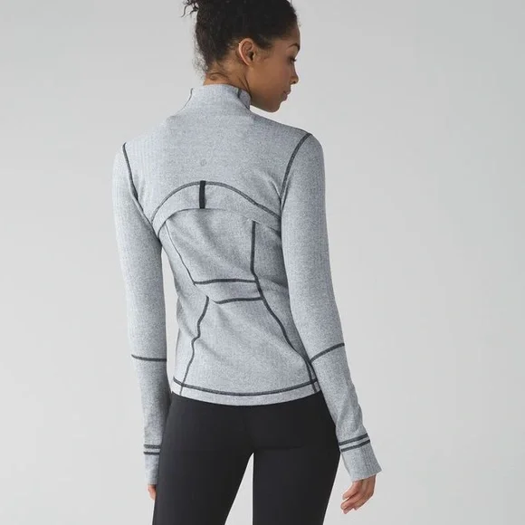 Lululemon Define Jacket - Heathered Herringbone Black White - Picture 3 of 9